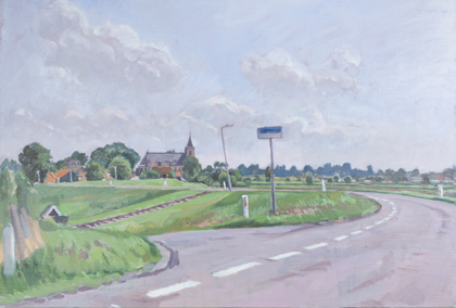 Jan van Driel Weids en Nabij landschap met weg 420x284