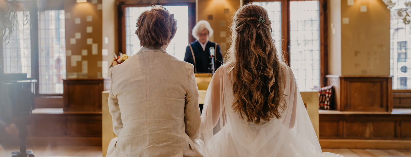 Bruidspaar in de Gouden Zaal