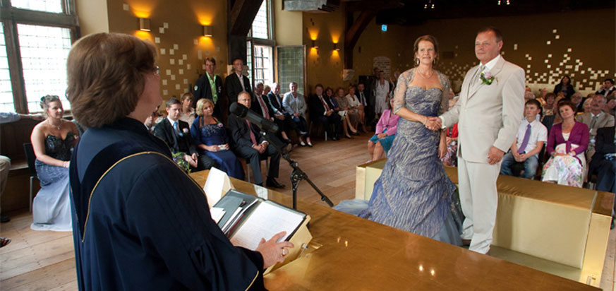 Bruidspaar in Gouden Zaal